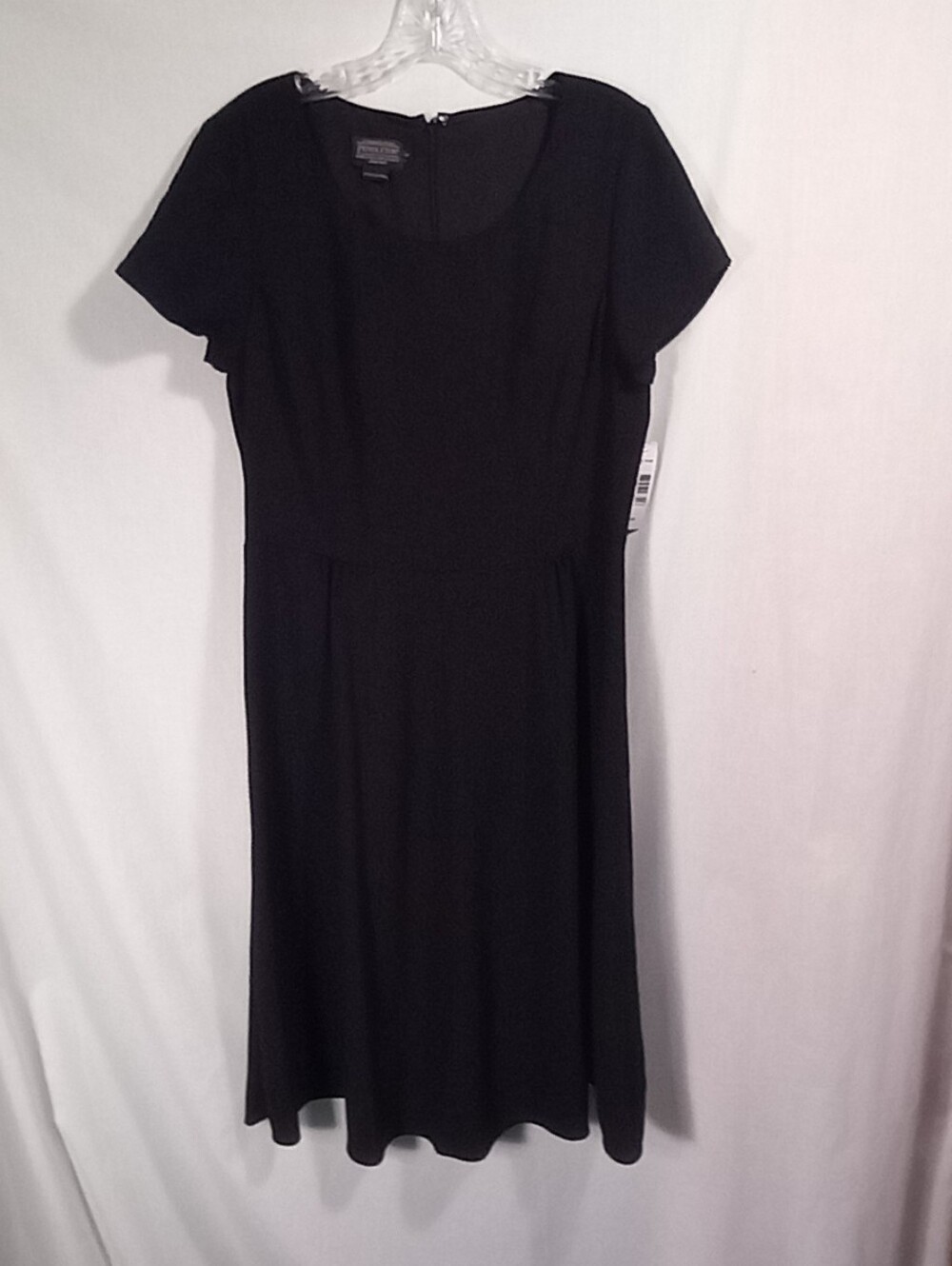 Pendleton Black Short Sleeve Polyester Midi Dress Size 10 NWT